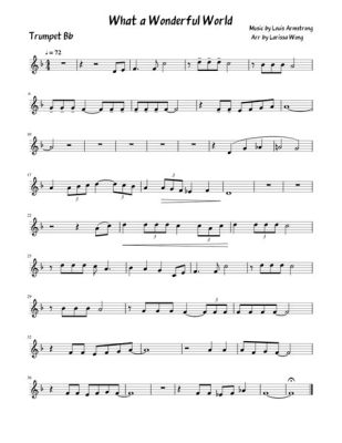 What a Wonderful World Trumpet Sheet Music: A Blend of Emotions and Talents